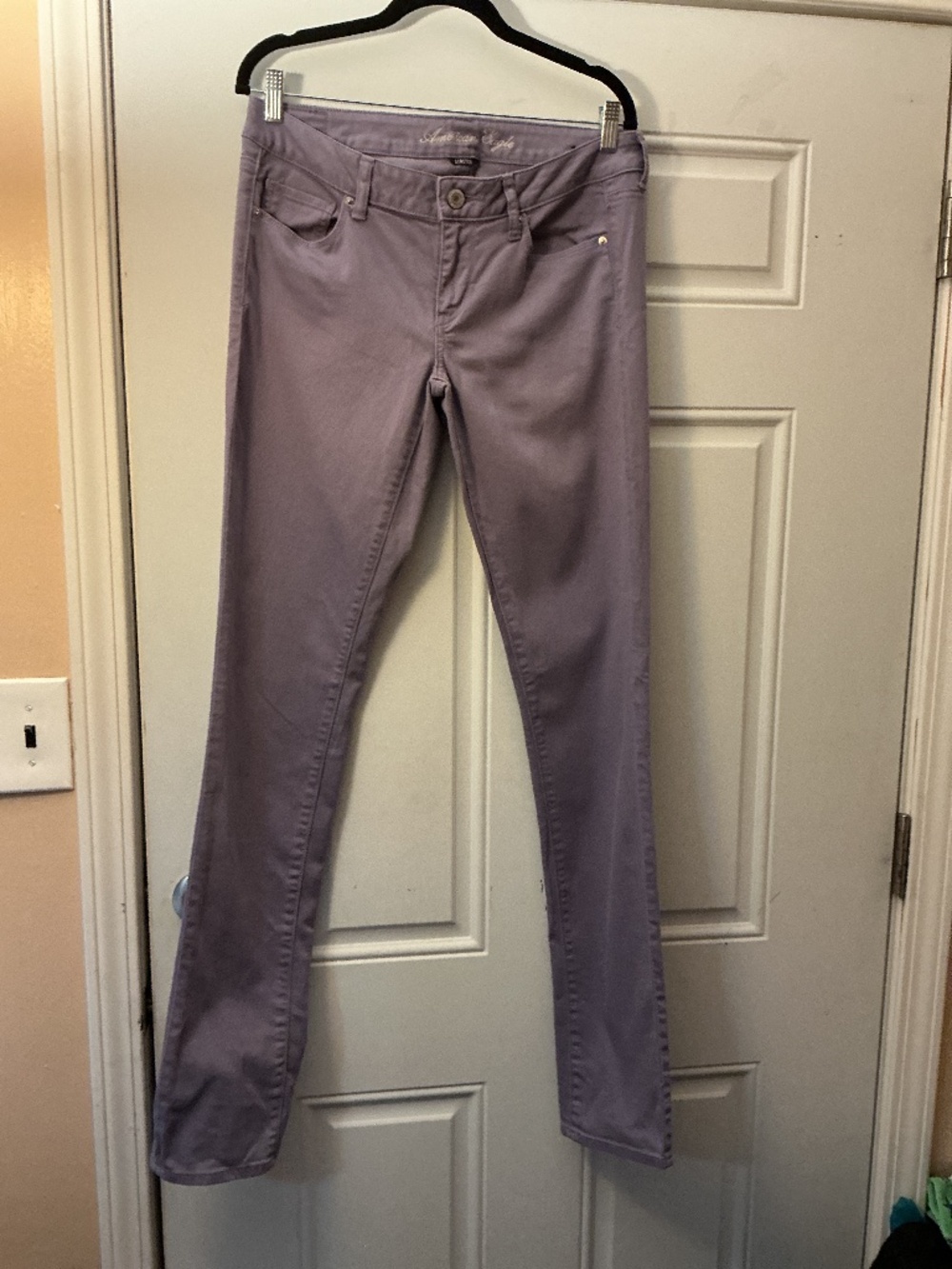 American Eagle Lilac Skinny Stretch Jeans Sz 10 X-Long